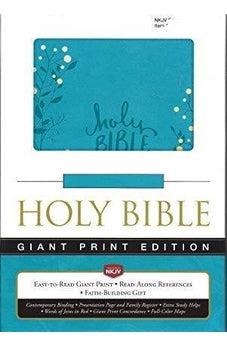 NKJV Giant Print Holy Bible Aqua Imitation Leather 978071