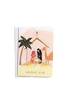 DaySpring Studio 71- Adore Him Christmas Cards - He is Worthy - 18 Matchbox Cards with Envelopes