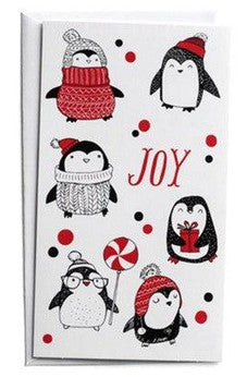 Joy, Penguins, Christmas Cards, Box of 16