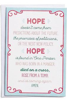 DaySpring - Hope Good Steward Christmas Cards - 18 Christmas Boxed Cards with White Envelopes, CSB (J6344)