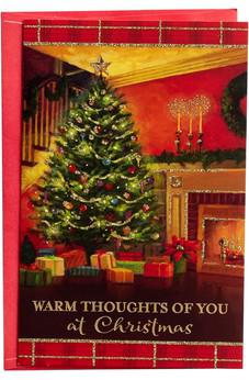 DaySpring - Warm Thoughts of You at Christmas - Inspirational Christmas Cards - 18 Boxed Cards and Envelopes, KJV (J6349), Red