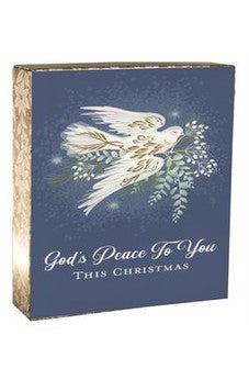 DaySpring - God's Peace to You This Christmas - Inspirational Christmas Cards - 18 Boxed Cards and Envelopes, KJV (J6350), Blue