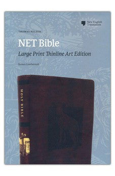 NET Bible, Thinline Art Edition, Large Print, Leathersoft, Brown, Comfort Print