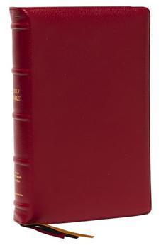 NKJV Thinline Reference Bible, Large Print, Red Premium Goatskin Leather, Premier Collection