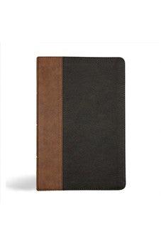 KJV Personal Size Giant Print Bible, Black/Brown LeatherTouch, Red Letter, Presentation Page, Full-Color Maps, Easy-to-Read Bible MCM Type