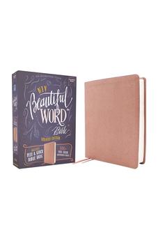 NIV Beautiful Word Bible, Updated Edition, Peel/Stick Bible Tabs, Leathersoft, Pink, Red Letter