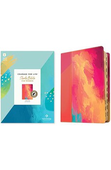 NLT Courage For Life Study Bible for Women (LeatherLike, Fierce Pink, Indexed, Filament Enabled)