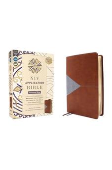 NIV Application Bible, Personal Size, Leathersoft, Brown/Blue, Red Letter: Bringing the Ancient Message of the Bible into Your World (NIV Application Commentary Resources)