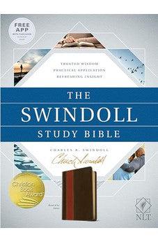 NLT Tyndale The Swindoll Study Bible, TuTone (LeatherLike, Brown/Tan) Includes Study Notes, Book Introductions, Application Articles & More!