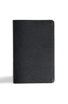 CSB Thinline Bible, Anglicised Edition, Black Genuine Leather, Black Letter, Presentation Page, Full-Color Maps