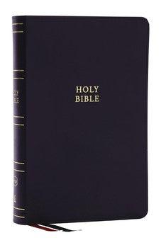 NKJV Single-Column Reference Bible, Verse-by-verse, Black Bonded Leather, Red Letter - Biblestore.com