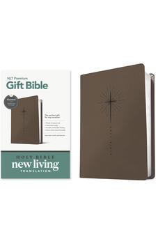 NLT Premium Gift Bible, Filament Enabled (LeatherLike, Star Cross Taupe, Red Letter)