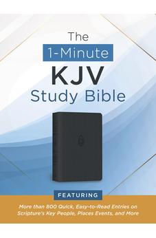 KJV 1-Minute Study Bible (Pewter Blue Imitation Leather) - Biblestore.com
