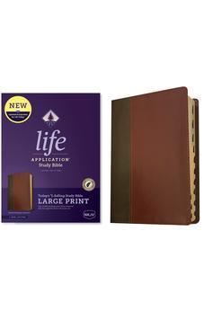 NKJV Life Application Study Bible, Third Edition, Large Print (LeatherLike, Brown/Mahogany, Indexed, Red Letter)