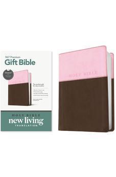 NLT Premium Gift Bible, Filament Enabled, TuTone (LeatherLike, Pink/Dark Brown, Red Letter)
