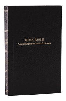 KJV Pocket New Testament with Psalms and Proverbs, Black Softcover, Red Letter