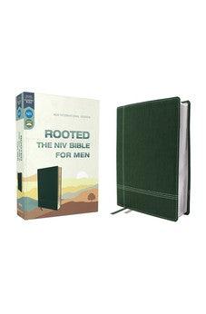 NIV Rooted: The NIV Bible for Men, Leathersoft, Green