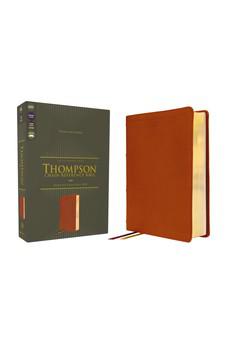 ESV Thompson Chain-Reference Bible, Genuine Leather, Calfskin, Tan, Red Letter