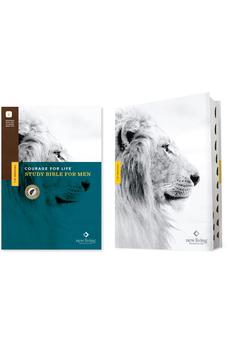 NLT Courage For Life Study Bible for Men (Hardcover, Indexed, Filament Enabled)