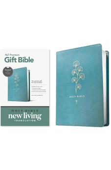 NLT Premium Gift Bible, Filament Enabled (LeatherLike, Teal Cross, Red Letter)