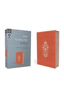 NIV Thinline Bible, Leathersoft, Coral, Zippered, Red Letter