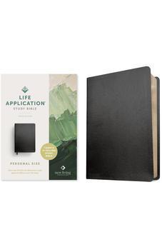 NLT Life Application Study Bible, Third Edition, Personal Size (Bonded Leather, Black, Red Letter)