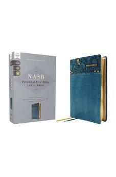 NASB Personal Size Bible, Large Print, Leathersoft, Teal, Red Letter, 1995 Text, Comfort Print