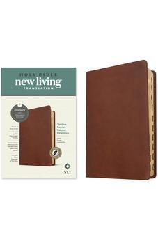 NLT Thinline Center-Column Reference Bible, Filament-Enabled Edition (LeatherLike, Rustic Brown, Indexed, Red Letter)