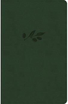 NASB Large Print Thinline Bible, Olive LeatherTouch, Black Letter, Presentation Page, Footnotes, Full-Color Maps, Easy-to-Read Bible Karmina Type