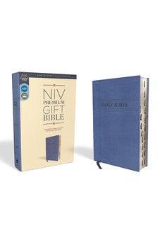 NIV Premium Gift Bible, Leathersoft, Navy, Red Letter Edition, Indexed, Comfort Print