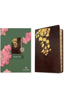 NLT THRIVE Devotional Bible for Women (LeatherLike, Cascade Deep Brown, Indexed)