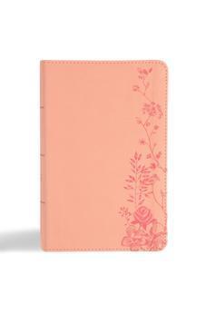CSB Single-Column Compact Bible, Digital Study Edition, Blush Floral LeatherTouch, Black Letter, Presentation Page, Full-Color Maps, Easy-to-Read Bible Serif Type - Biblestore.com