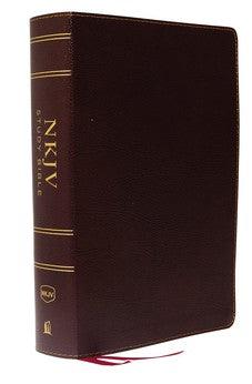 NKJV Study Bible, Bonded Leather, Burgundy, Full-Color, Thumb Indexed, Comfort Print 9780785220671