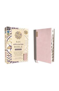NIV Application Bible, Personal Size, Leathersoft, Pink/Gray, Red Letter, Thumb Indexed: Bringing the Ancient Message of the Bible into Your World