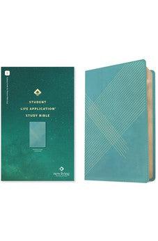 NLT Student Life Application Study Bible (LeatherLike, Teal Blue Striped, Red Letter, Filament Enabled)