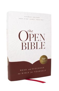 NKJV The Open Bible: Read and Discover the Bible for Yourself (NKJV, Hardcover, Red Letter, Comfort Print)