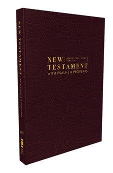 NIV New Testament with Psalms and Proverbs, Pocket-Sized, Paperback, Burgundy