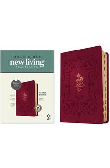 NLT Giant Print Bible, Filament Enabled (LeatherLike, Cranberry Flourish, Indexed, Red Letter)