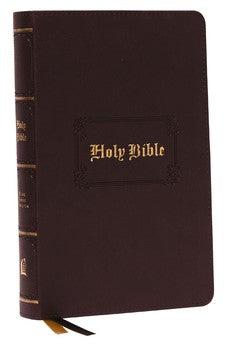 KJV Personal Size Large Print Reference Bible, Vintage Series, Leathersoft, Brown, Red Letter, Thumb Indexed