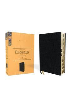 KJV Thompson Chain-Reference Bible, Large Print, European Bonded Leather, Black, Red Letter, Thumb Indexed