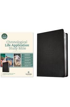 NLT Chronological Life Application Study Bible, Second Edition (LeatherLike, Ebony Leaf)