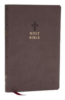 NKJV Holy Bible Value Ultra Thinline, Charcoal Leathersoft, Red Letter