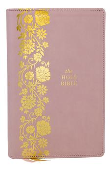 KJV Personal Size Large Print End-of-Verse Reference Bible, Pink Leathersoft, Red Letter, Comfort Print