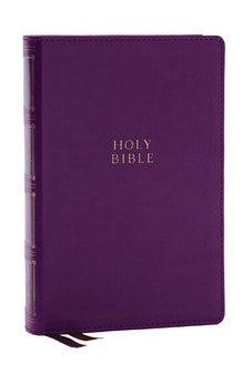 KJV Compact Bible with 43,000 Center-Column Cross References, Purple Leathersoft, Red Letter
