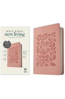 NLT Premium Value Thinline Bible, Filament Enabled (LeatherLike, Dusty Pink Vines)