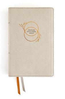 NIV Couples' Devotional Bible, Leathersoft, Stone