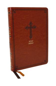 KJV Thinline Bible, Large Print, Leathersoft, Brown, Red Letter Edition