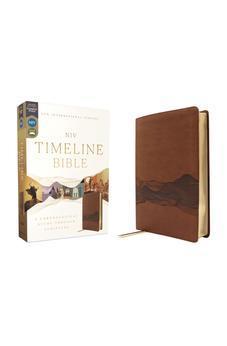 NIV Timeline Bible, Leathersoft, Brown, Red Letter, Comfort Print: A Chronological Study through Scripture