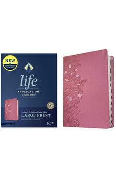 KJV Life Application Study Bible, Third Edition, Large Print (LeatherLike, Peony Pink, Indexed, Red Letter)