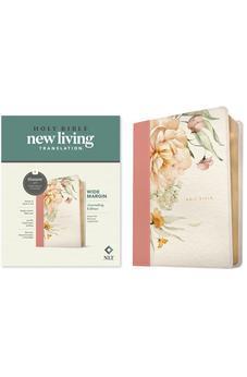 NLT Wide Margin Bible, Filament-Enabled Edition (LeatherLike, Dusty Pink Blossoms, Red Letter)